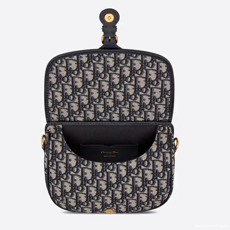 Cheap Oblique Medium Bobby Dior Blue Motif Bag Canvas 0404 Hot Sale